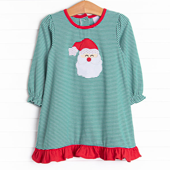 Checking It Twice Applique Dress, Red and Green