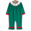 Fa La La Labs Smocked Romper, Green