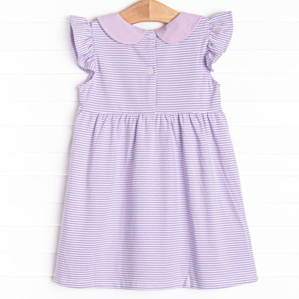 Pippa Dress, Purple Stripe