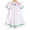 Joy of Christmas Smocked Bishop Dress, White