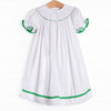 Joy of Christmas Smocked Bishop Dress, White