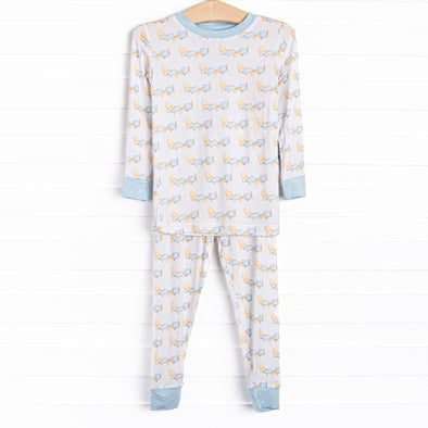 Fresh Air Flyer Bamboo Pajama Set, Blue