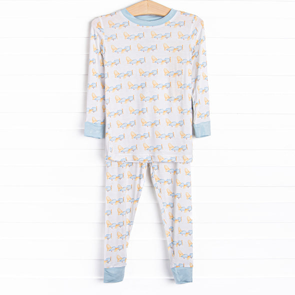 Fresh Air Flyer Bamboo Pajama Set, Blue