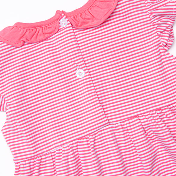 Hannah Dress, Pink Stripe