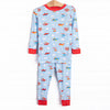 Sky Soaring Bamboo Pajama Set, Blue