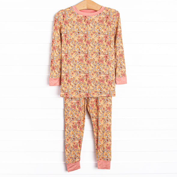 Unbe-leaf-able Bamboo Pajama Set, Yellow