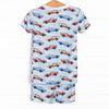 Hot Rod Racer Bamboo Pajama Short Set, Blue