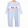 Sports Smocked Romper, Blue