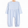 Sports Smocked Romper, Blue