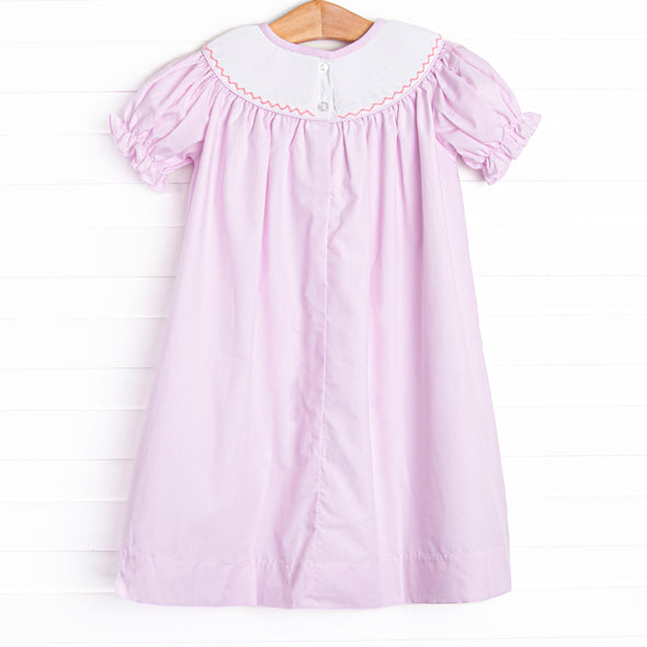 Christmas Ballet Smocked Bishop Dress, Pink