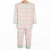 Snooze and Stripes Bamboo Pajama Set, Green