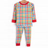 Primary School Plaid Bamboo Pajama Set, Red