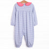 Lydia Romper, Periwinkle Stripe