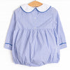 Finley Firetruck Smocked Bubble, Blue