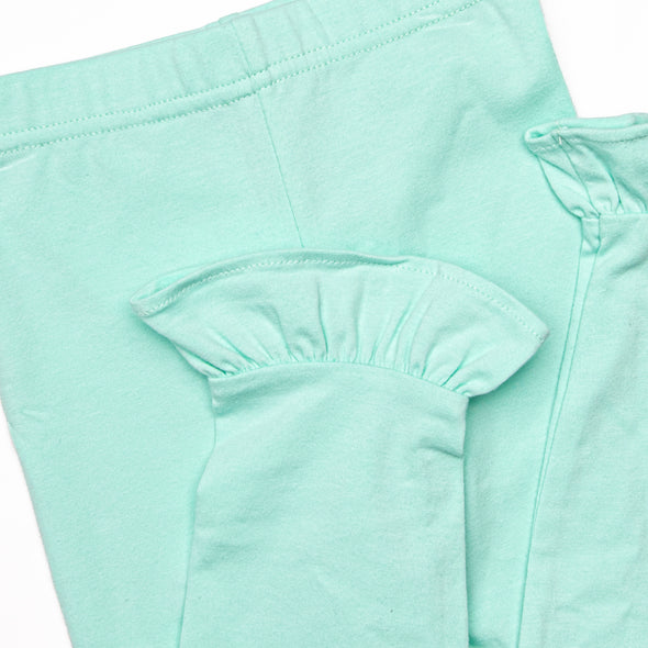 Heart Sprinkles Ruffle Legging Set, Mint