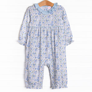 Bellflower Beauty Romper, Blue