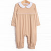 Mocha Moment Long Romper, Tan