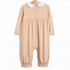 Mocha Moment Long Romper, Tan