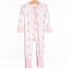 Duckling Dash Bamboo Zippy Pajama, Pink