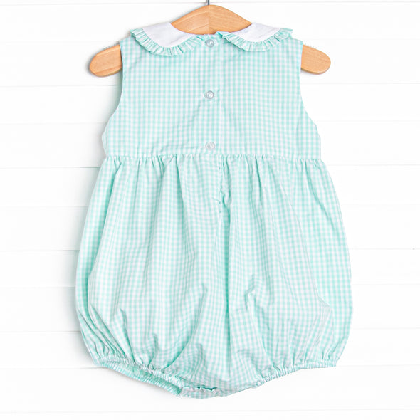 Shoreline Shuffle Smocked Girl Bubble, Mint