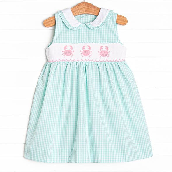 Shoreline Shuffle Smocked Dress, Mint