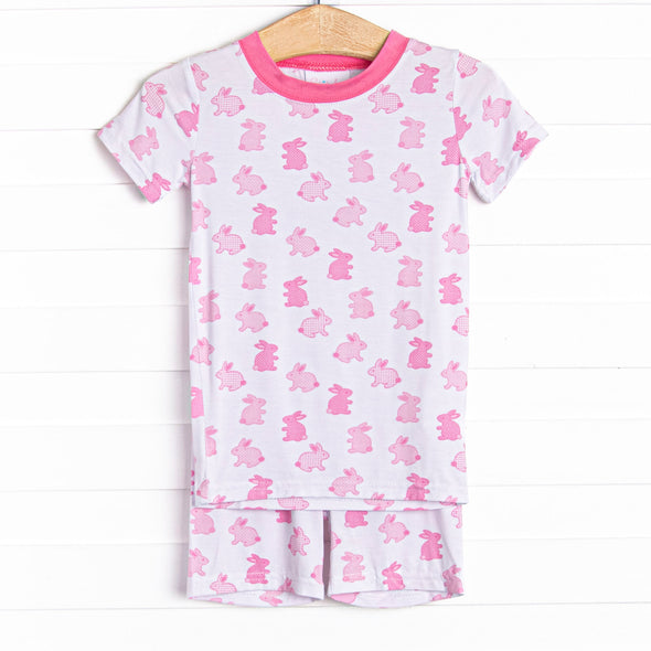 Hippity Hoppity Bamboo Pajama Short Set, Pink