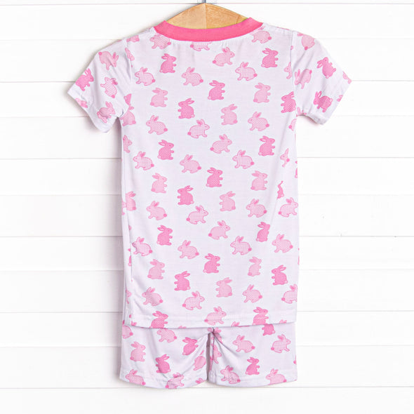 Hippity Hoppity Bamboo Pajama Short Set, Pink