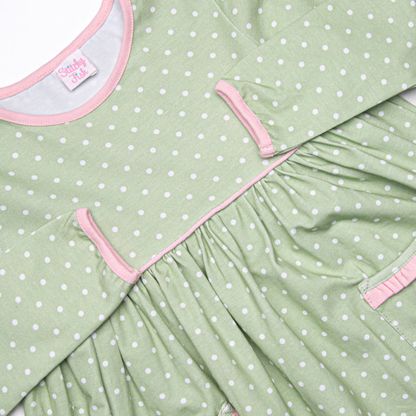 Sweet Pea Pocket Dress, Green