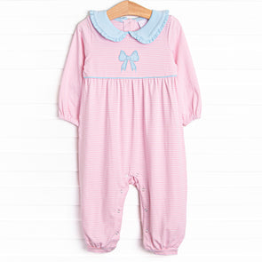 Finishing Touch Applique Romper, Pink