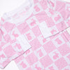 Hare Hopscotch Bamboo Pajama Set, Pink