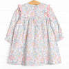 Early Fall Florals Ruffle Dress, Pink