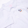 Outer Space Orbit Embroidered Polo, White