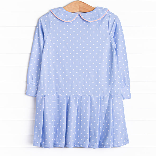 Match Point Polka Dots Tennis Dress, Blue