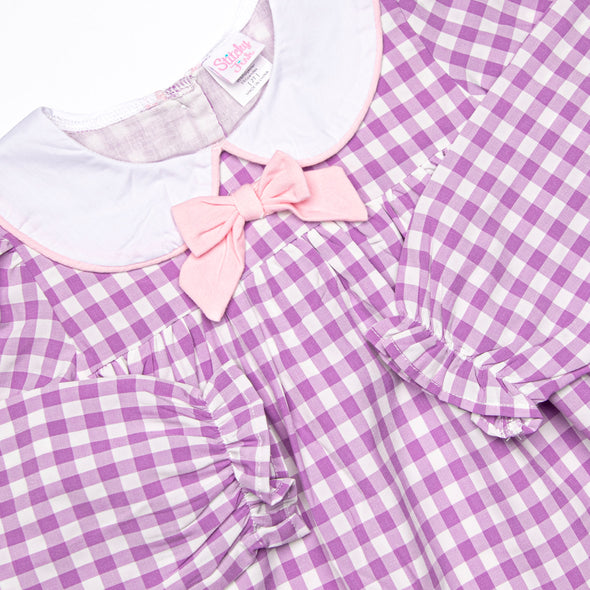 Purple Promises Diaper Set, Purple Gingham