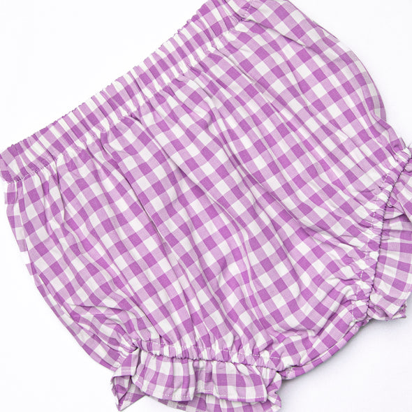 Purple Promises Diaper Set, Purple Gingham