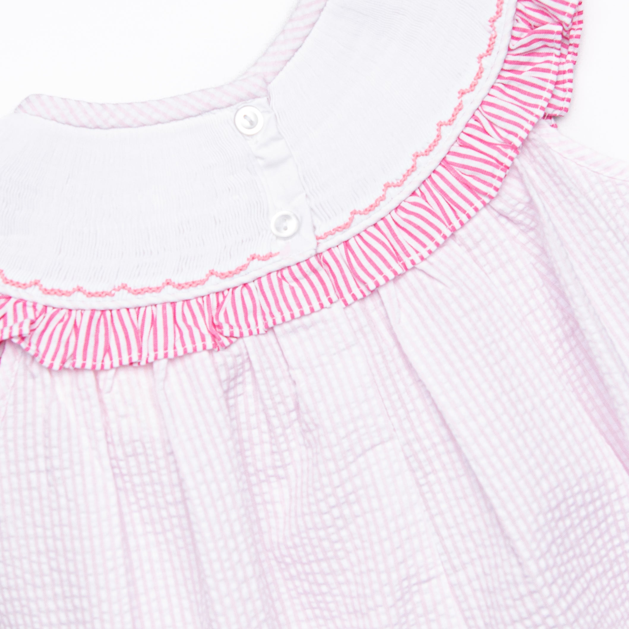 Girl's Sunflower Summer Smocked Bishop Dress in Pink Size 3T | Stitchy Fish