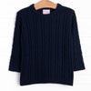 Caleb Cable Knit Sweater, Navy