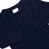 Caleb Cable Knit Sweater, Navy