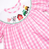 Fun at the Farm Smocked Bubble, Pink Check