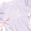 Willa Side Tie Bubble, Pink and Blue Plaid