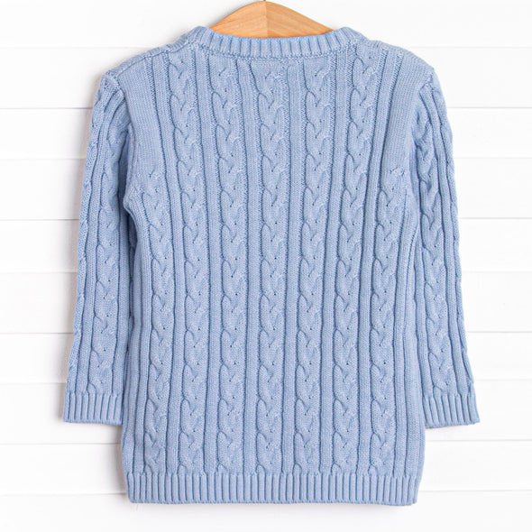 Caleb Cable Knit Sweater, Blue