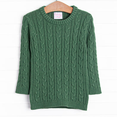 Caleb Cable Knit Sweater, Green