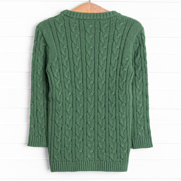 Caleb Cable Knit Sweater, Green