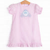 Carriage Cutie Applique Dress, Pink