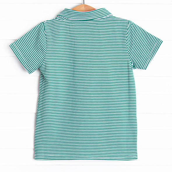 Levi Top, Forest Green Stripe