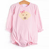 Bow Wow Applique Ruffle Bubble, Pink Stripe