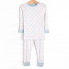 Full Heart Bamboo Pajama Set, Blue