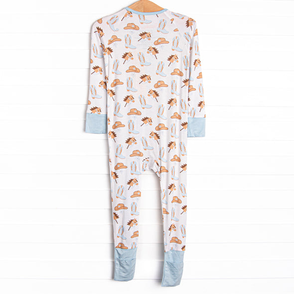 Rodeo Rider Bamboo Zippy Pajama, Blue