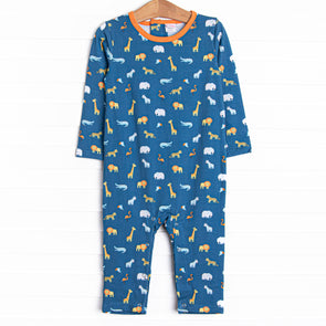 Wild Child Romper, Blue