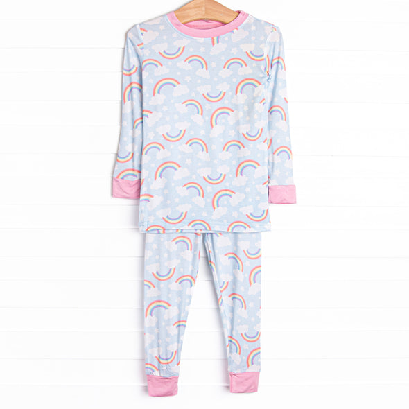 Restful Rays Bamboo Pajama Set, Blue